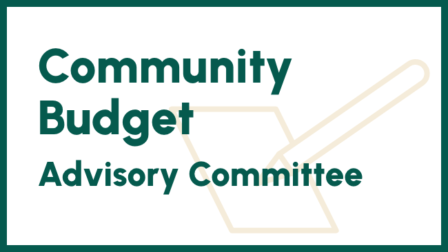 Text reading 'Community Budget Advisory Committee'