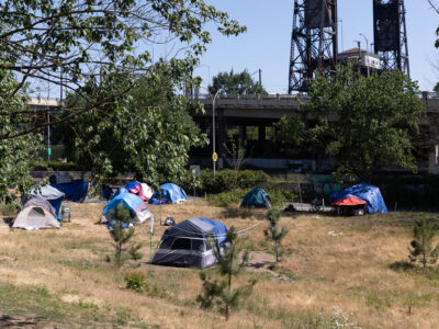 Photo of campsite near Steel Bridge