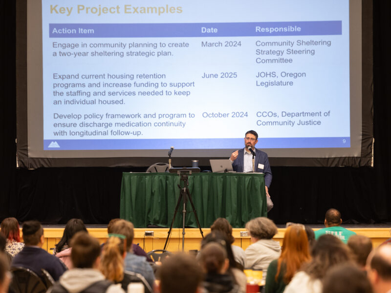 Image of Ryan Deibert speaking and presenting at the JOHS Spring 2024 Provider Conference.