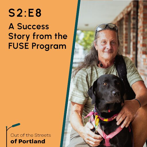 S2: E8 A success story from the FUSE Program. Photo of Eric and his dog Misty